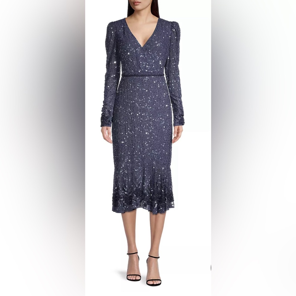⭐️MAC DUGGAL Fit & Flare Sequin Dress NWOT 6